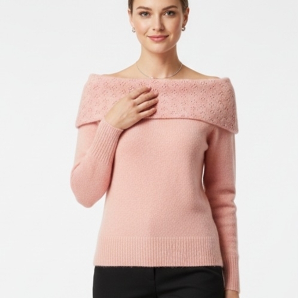 Ann Taylor Sweaters - ANN Taylor LOFT Wool /Cashmere/Angora Off-shoulder  Sweater S